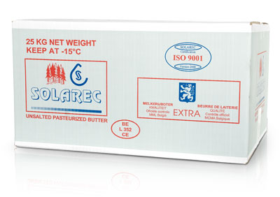 Carton de beurre de 25 kg